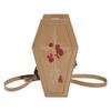 Women Coffin Satchel Purse Novelty Gothic Crossbody Bag Versatile Rose Crossbody Pouch Gothic Coin Purse Halloween Gift