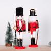 30CM Wooden Nutcracker Christmas Ornament with Cloth Wrap
