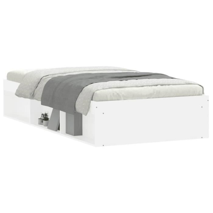 VidaXL Cadre de lit blanc 90x190 cm 3203838