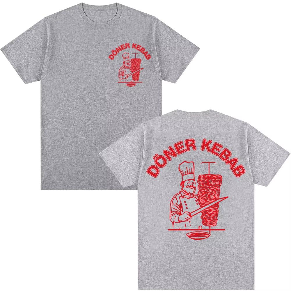 Doner Kebab T Shirt Funny Graphic T-shirt Men's Cotton Short Sleeve Gothic Harajuku Summer Streetwear Oversized Unisex Tops