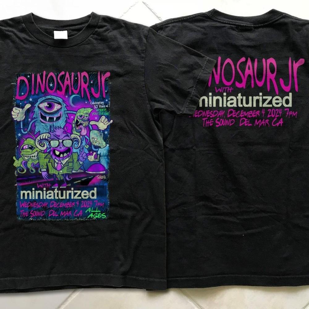 

Dinosaur Jr with Miniaturized Del Mar Califronia Tour 2025 2 sided T Shirt NH228 Unisex T-Shirt L