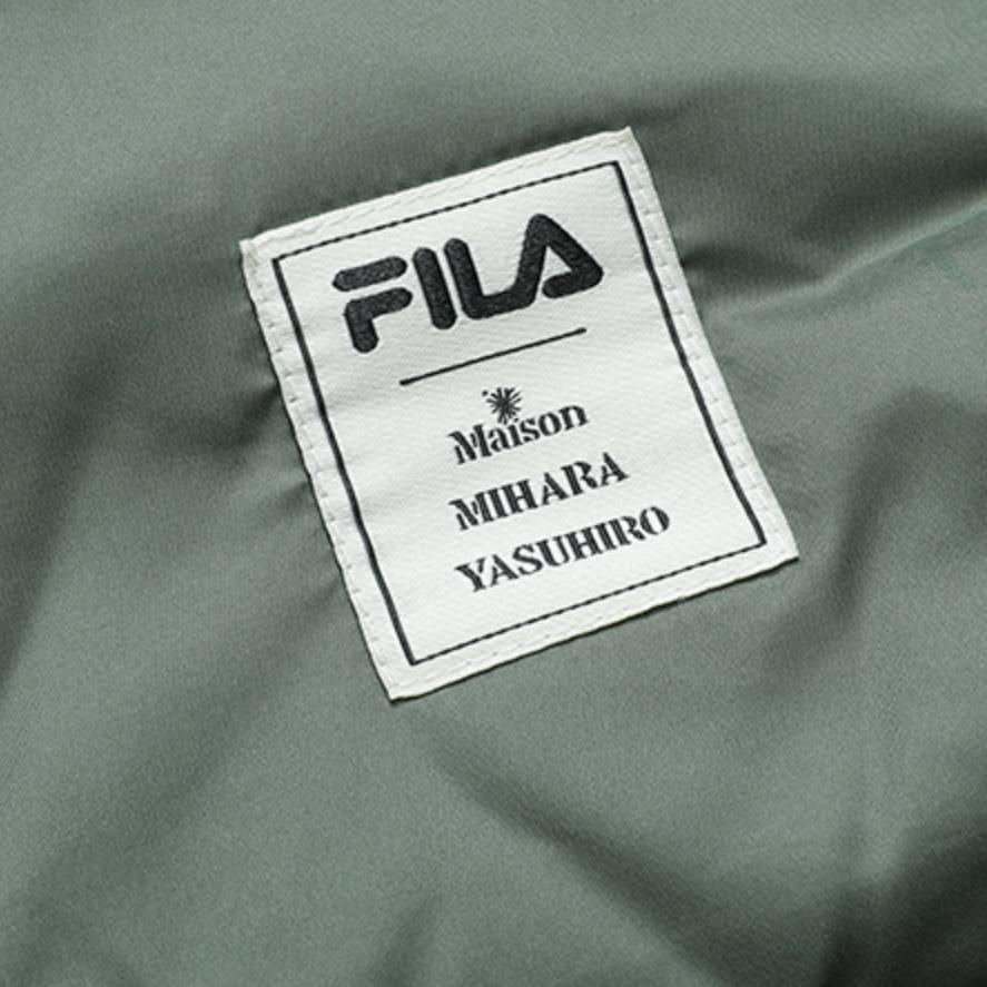 Fila Mihara Yasuhiro Collaboration Series Printed Sports Casual Warm Down Jacket Men Jacket Olive-Green F11M143903F-KK