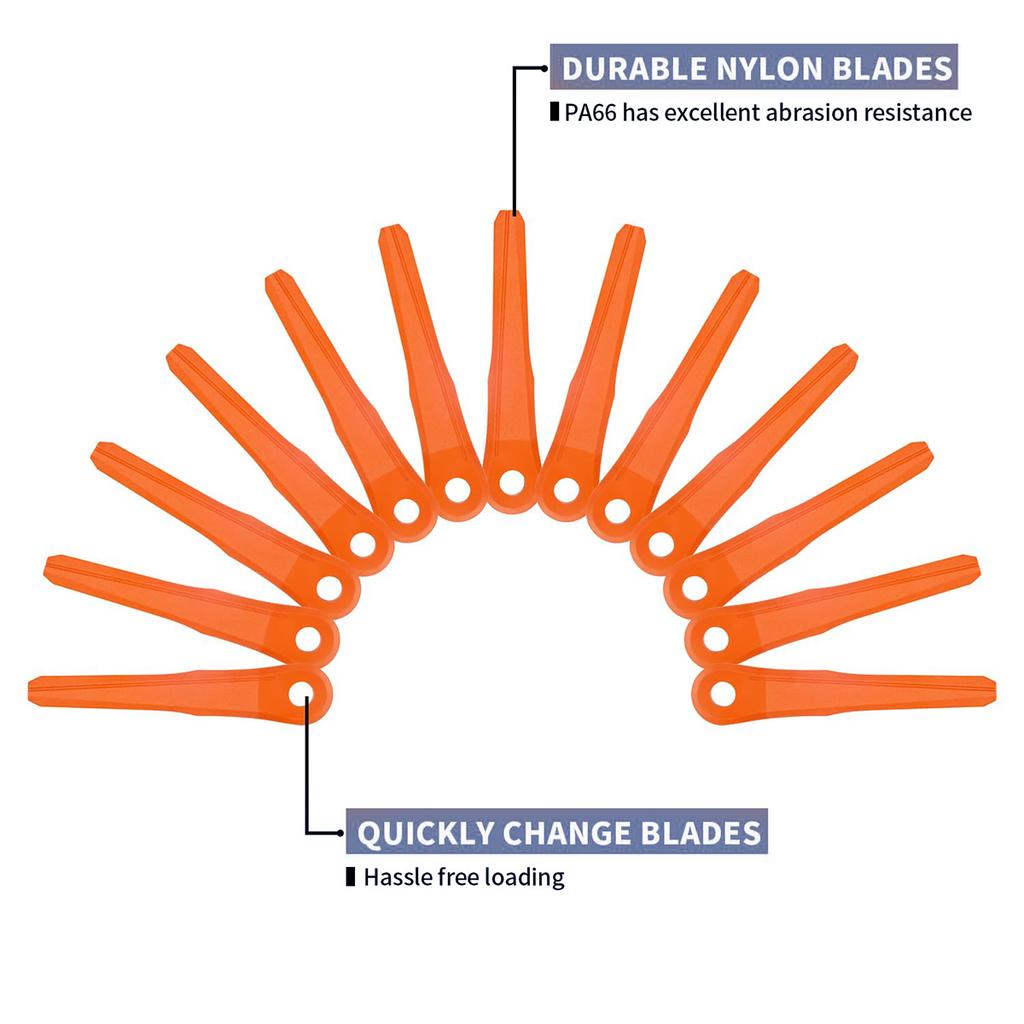 20Pcs Plastic Replacement Blades Colorful Plastic Lawn Mower Blades For  Polycut 6-2, 28-2, 48-2, 6-3, 7-3, 27-3, 47-3, Replaces