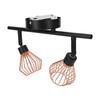 Sada kolejnicového osvětlení 2 otočné hlavy kolejnicové nástěnné stropní bodové světlo s pletenými klecemi pro kuchyň