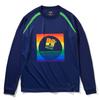 SPALDING MTV Rainbow Long Sleeve Volleyball T-Shirt, Navy, Size Small, SMT211800