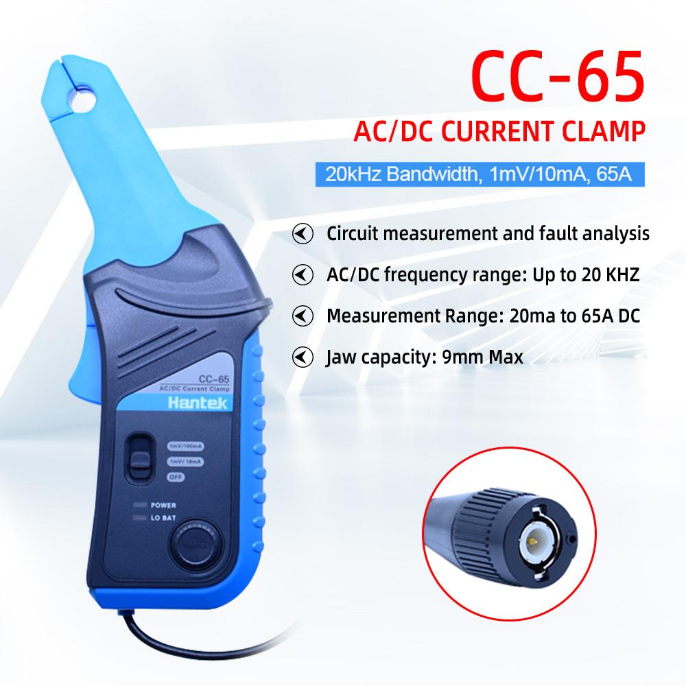 

Hantek CC-65 CC-650 Струмові кліщі змінного/постійного струму Цифрові кліщі, цифровий мультиметр Осцилограф Зонд Вимірювання діаметра провідника