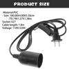 Pendant Light Socket E27 Hanging Lamp Power Cord Heat Resistant Plastic Lamp Accessory with Switch for Cafe Home Lounge