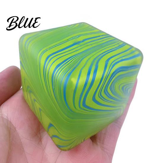 Slow Rebound Stress Cube Flow Texture Toy Anxiety Relief Squeeze Sensory Home Office Relaxation TPR Decompression Ball Pinch