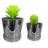 Glass Mirror Shining Ceramic Planter Pot Daily Decoration Disco Ball Planter Pot With Drainage Hole