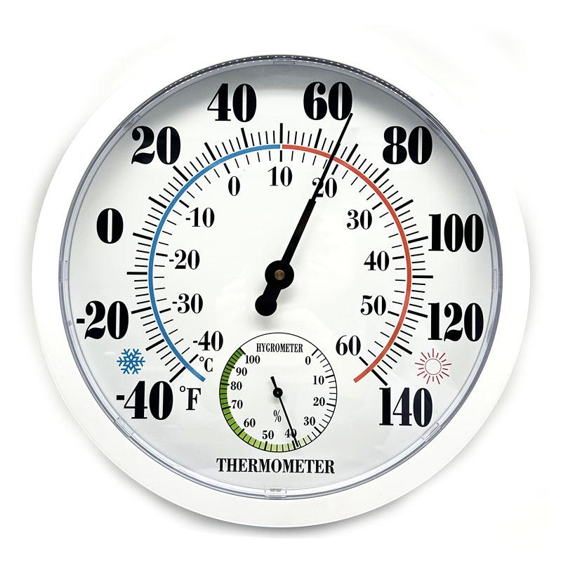 TH9250P-25CM Temperature and Humidity Meter Black Shell Euro Disk Color Red Needle
