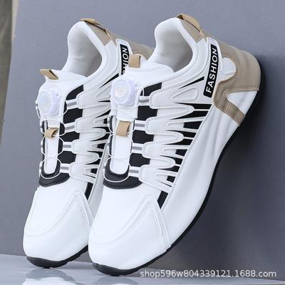 Men's Shoes Autumn Waterproof Leather Surface 2024 New Sports Shoes Men's Bag Bottom Non-slip Heightening Casual Dad Trendy Shoes