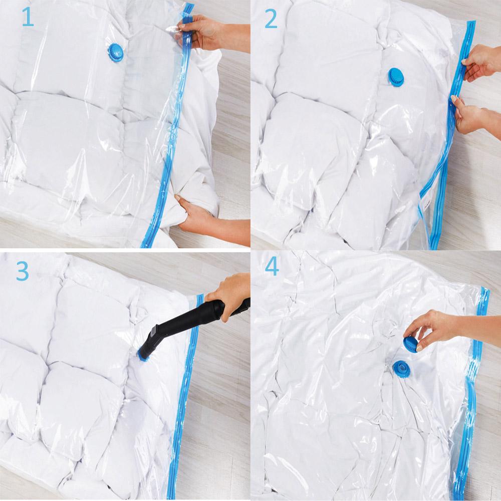 Ashowner Vacuum Storage Bags For Clothes Quilt Down Jacket Travel Home Organizer Saving Closet Space Vacuum Seal Compression Bag