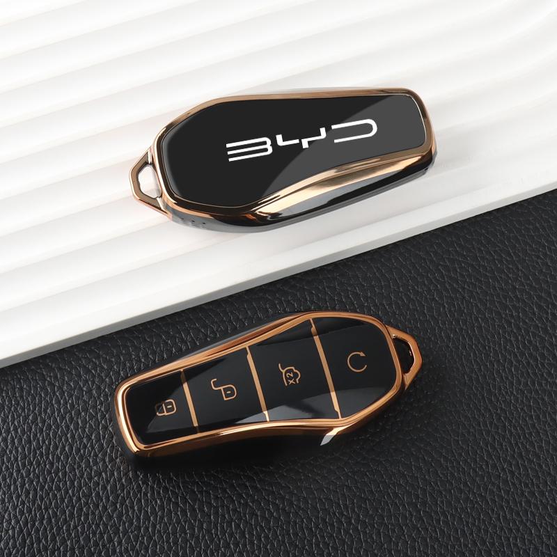 New Soft Transparent TPU Car Key Case for BYD Atto 3 Han EV Dolphin Tang Dm Qin Plus Song ProMAX Yuan Auto Key Car Accessories