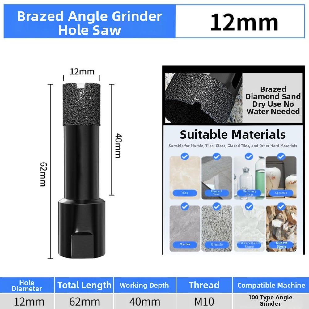 6/12/20/35mm Diameter Core Drill Bit Dry Drill Bit For Porcelain/Tile Marble/Glass/Granite
