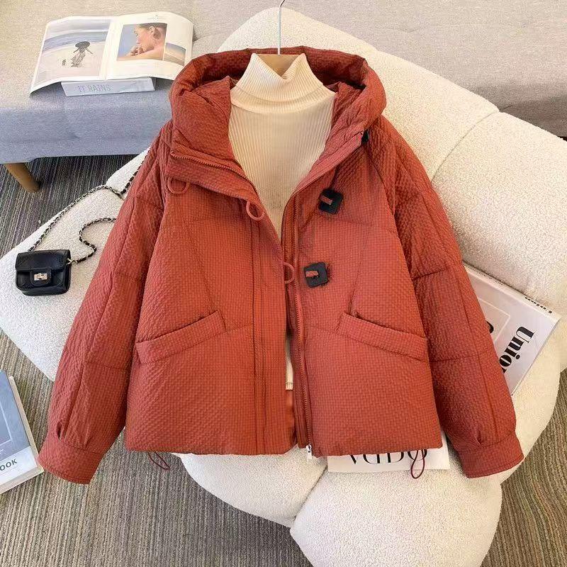 New Down Cotton-padded Clothes Women's Short Loose Hooded Cotton-padded Clothes Autumn and Winter Cotton-padded Jackets
