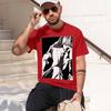 Yagami Tsuki 2026 New Fashion Heavyweight Hot Selling Retro Printed Pattern Fun Round Neck Tshirt For Daily Comfort