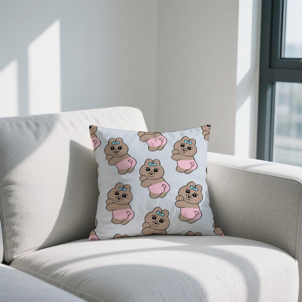 Fashion O-Opanchu U-Usagi cushion cover Double Sided Printed Polyester Pillowcase Pattern Decorative Zipper Cushion Cover