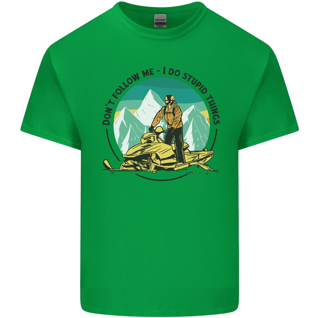 Snowmobile Dont Follow Me Funny Unisexs Light Cotton TShirt