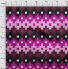 oneOone Georgette Viscose Dark Magenta Fabric Geometric Craft Projects Decor Fabric Printed By The Yard 42 Inch