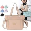 Versatile Women's Large Nylon Tote - Single-Shoulder, Simple Korean-Style Handbag for Shopping