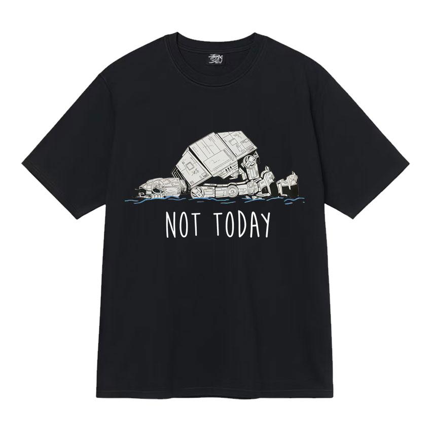 Funny At Walker Not Today Harajuku T Shrits Graphics Print Mens Women Tee Shirt High Quality Short Sleeves Streetwear Teenagers