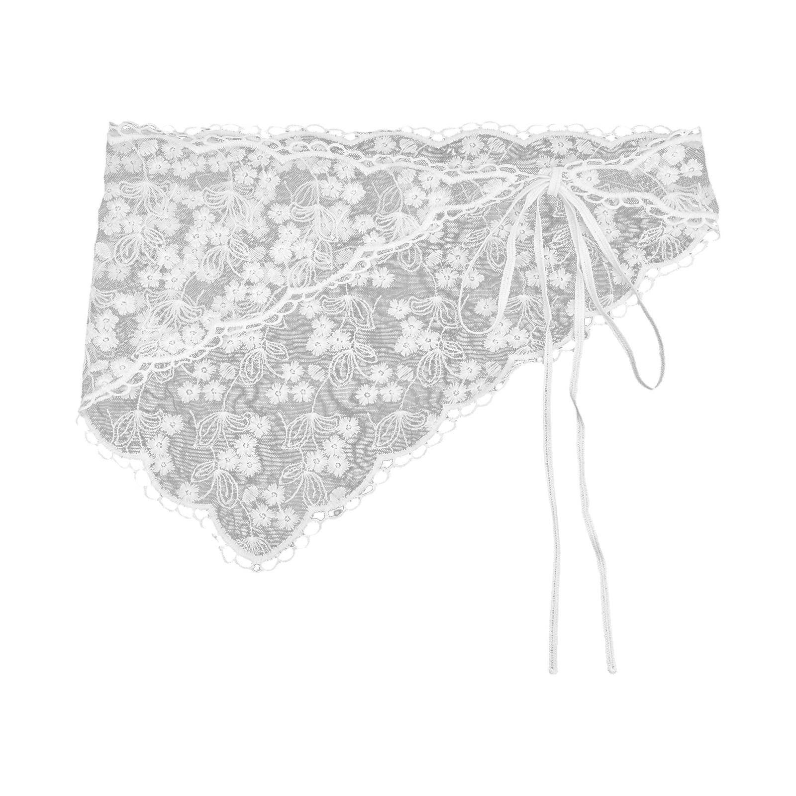 

Вышитый платок для волос Кружевная бандана Реквизит для фото Кружевной тюрбан для взрослых и детей Вышитый головной убор в стиле балеткор