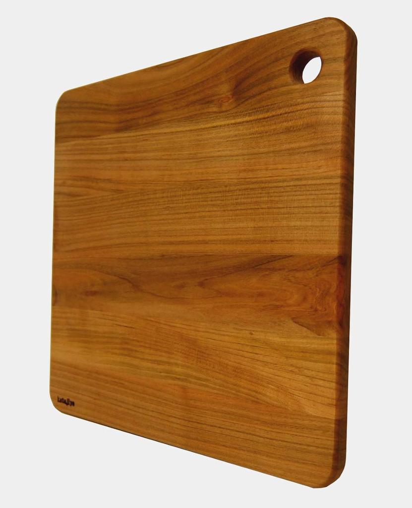 Katajiya Wooden Cutting Board, Made in Japan from Solid Yamazakura Wood, Medium Size (300 x 300mm, Thickness 15mm) - Re-sharpening Service Available