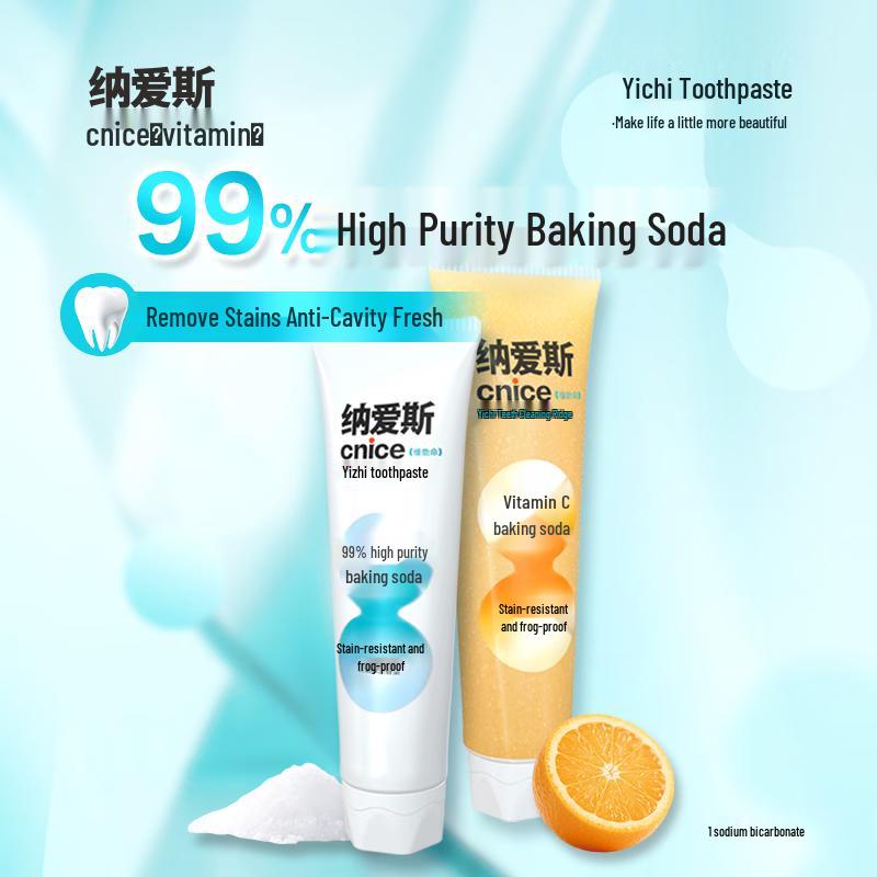 

NICE Vitamin C & Baking Soda Fluoride Toothpaste, Fruit Flavor