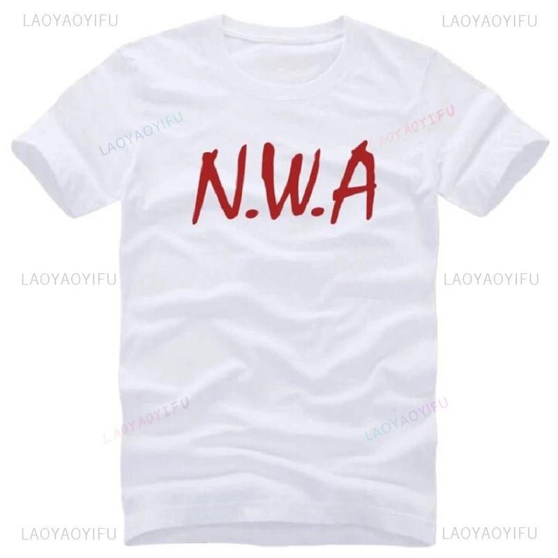 NWA N.W.A. T Shirts Men Hot Sale Short Sleeve Letter Printed Men's T-Shirt Fashion Cotton Street Rap Hip Hop Summer Casual Tees