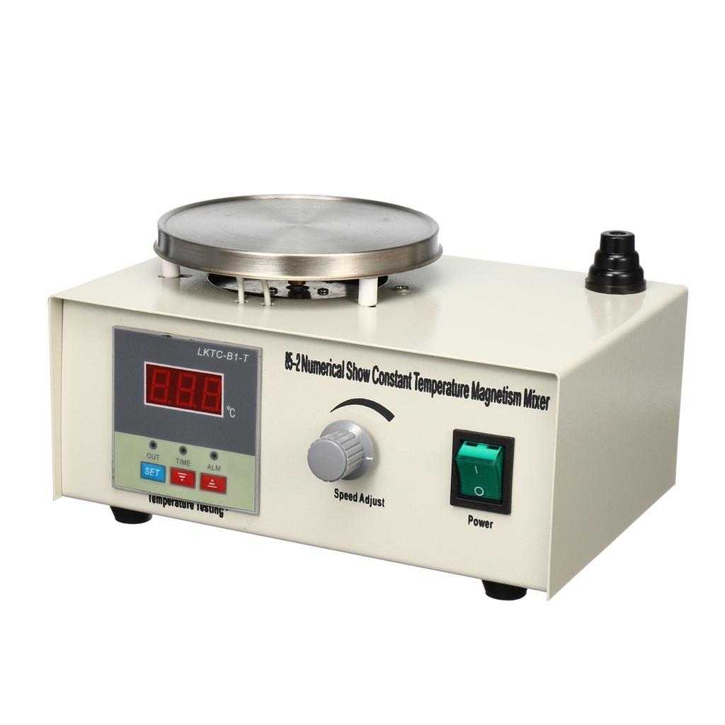 220V Lab Heating Dual Control Mixer Magnetic Stirrer Hot Plate Magnetic Stirrer No Noise LED Temperature Display US Plug