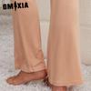 GMXIA Pyjamas Female Autumn and Winter Red New Year Christmas Ice Silk Long-sleeved Shirt Trousers Two-piece Homewear