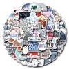 55 Waterproof Cartoon Winter Stickers for Stationery and Decorations.