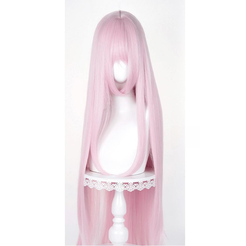 LAOBAO Cosplay Wig, Pink, Long Straight Hair, Lolita, Harajuku Style, GAL Style, Heat Resistant, Costume Accessory, Party, Fancy Dress, Christmas, Hal