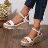 Fashion Summer Women High Heels Casual Sandals Beach Chunky Platform Sandals for Woman Bohemian Plus Size Female Sandalias