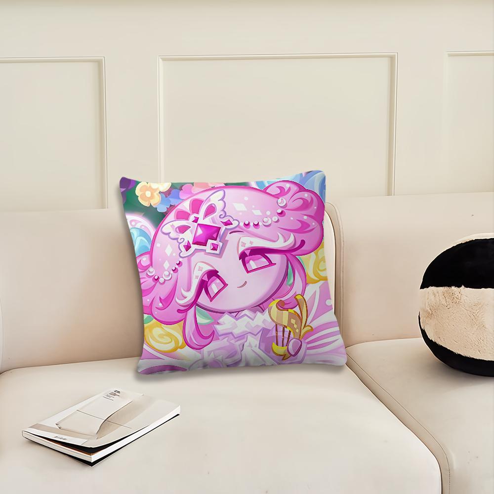 

Game Funny C-cookie Run cute cushion cover Pillow Cover Decoration Room Home Sofa living Office Car Nordic Simplicity 12x12Inch