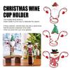 Holiday Wine Bottle Glass Holder Kitchen Storage Rack Christmas Bar Home Decor