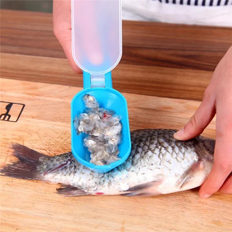 Fischschuppenschaber, Angelschuppenbürste, Reiben, schnelles Entfernen von Fischschuppen, Reinigungsbürste, Meeresfrüchte-Werkzeug, Küchenzubehör