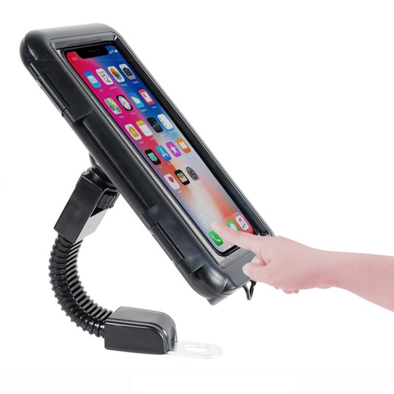 S2102 Motorcycle Phone Bag Bicycle Rear View Mirror Mount Holder Stand Waterproof Case Cover