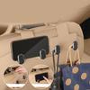 1pc Faux Leather Multi-Functional Car Headrest Hook Metal Material Easy Installation Single Dual Storage Hanger for Vehicle Interior Accessories