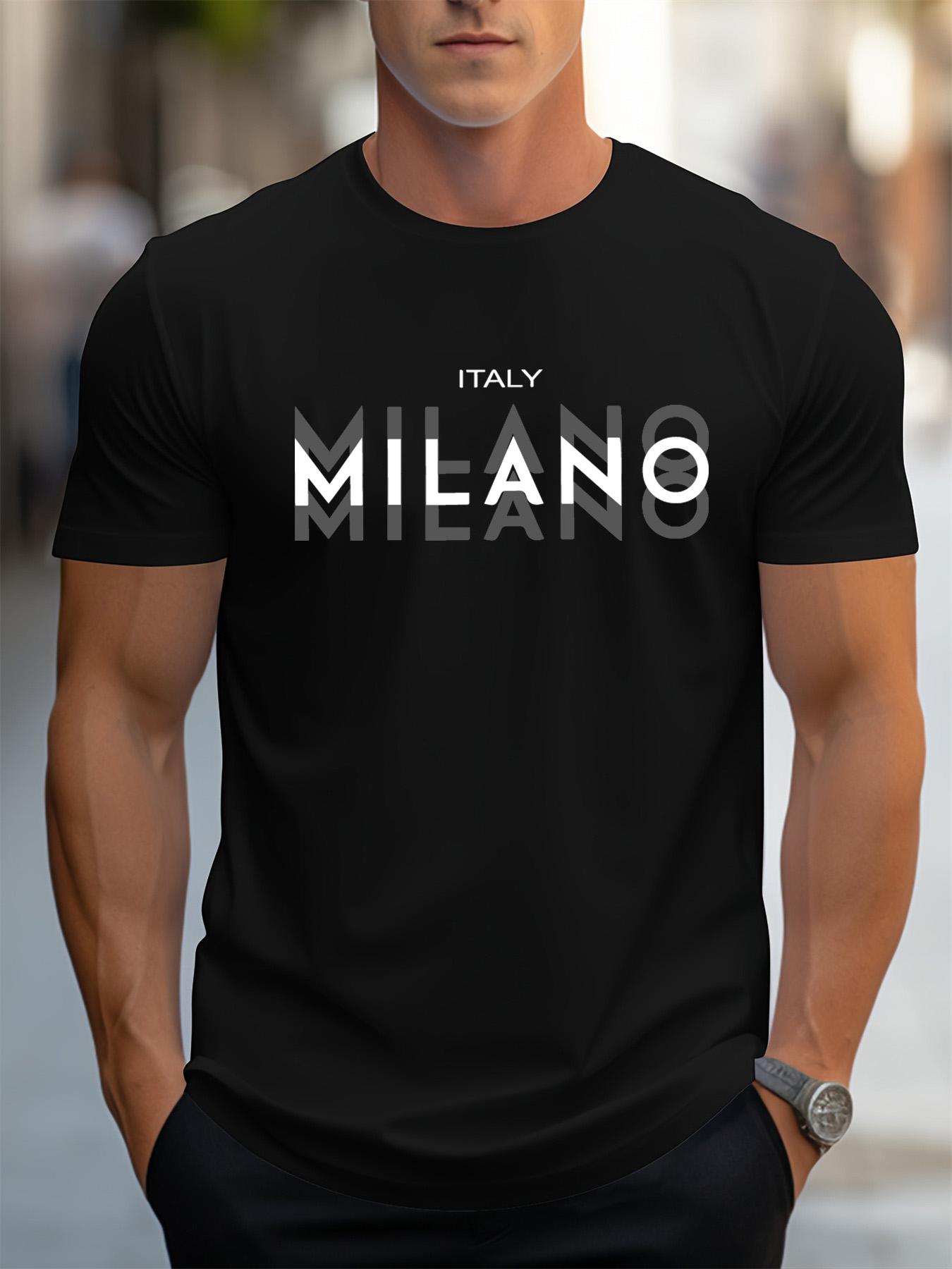

Summer men s 100% pure cotton casual loose fit plus size ITALY MILANO printed comfortable round neck short sleeved T-shirt top 5XL різнокольоровий