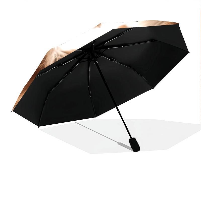 Yorkshire Terrier Pattern, Automatic Folding Umbrella, Portable and Foldable Design, 8 Ribs, a Christmas or Birthday Gift.