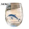 Unique Gift for Ocean Lovers 12oz Octopus Water Cup, Embossed Design, Hand Painted Marine Style Glass Cup Drinking Home Bar Decor Sophisticated