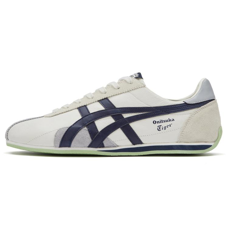 ONITSUKA TIGER Runspark Pohodlné Tlumící Prodyšné Lehké Nízké Top Neformální Běžecké Boty Unisex tenisky Bílé Modré 1183B480-103