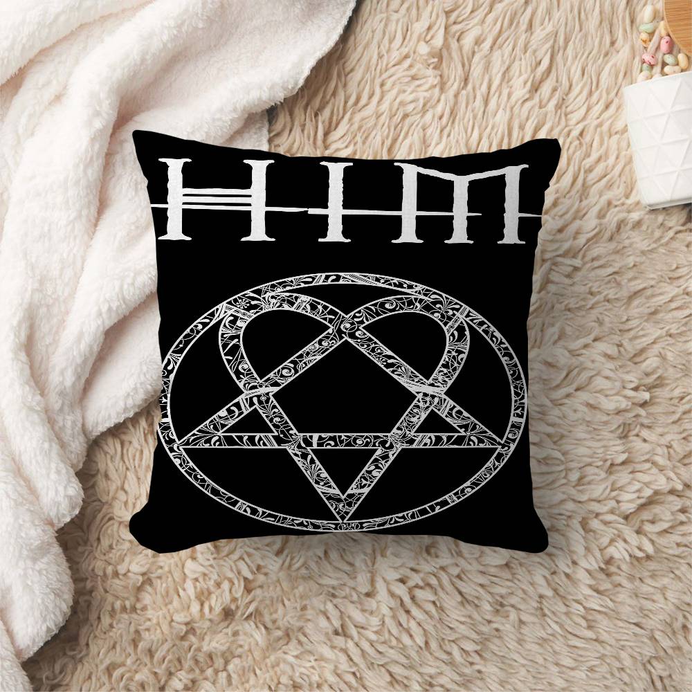 Famous Rock Band HIM Singer Cushion Cover Polyester Sofa Cushions Decorative Throw Pillows Home Decoration Pillowcover