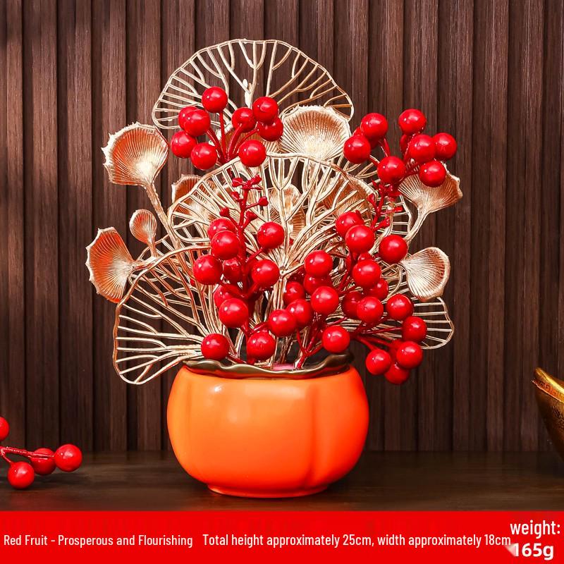 2026 Spring Festival Persimmon Ornaments: Wealth & Fortune Decor for Year of the Snake