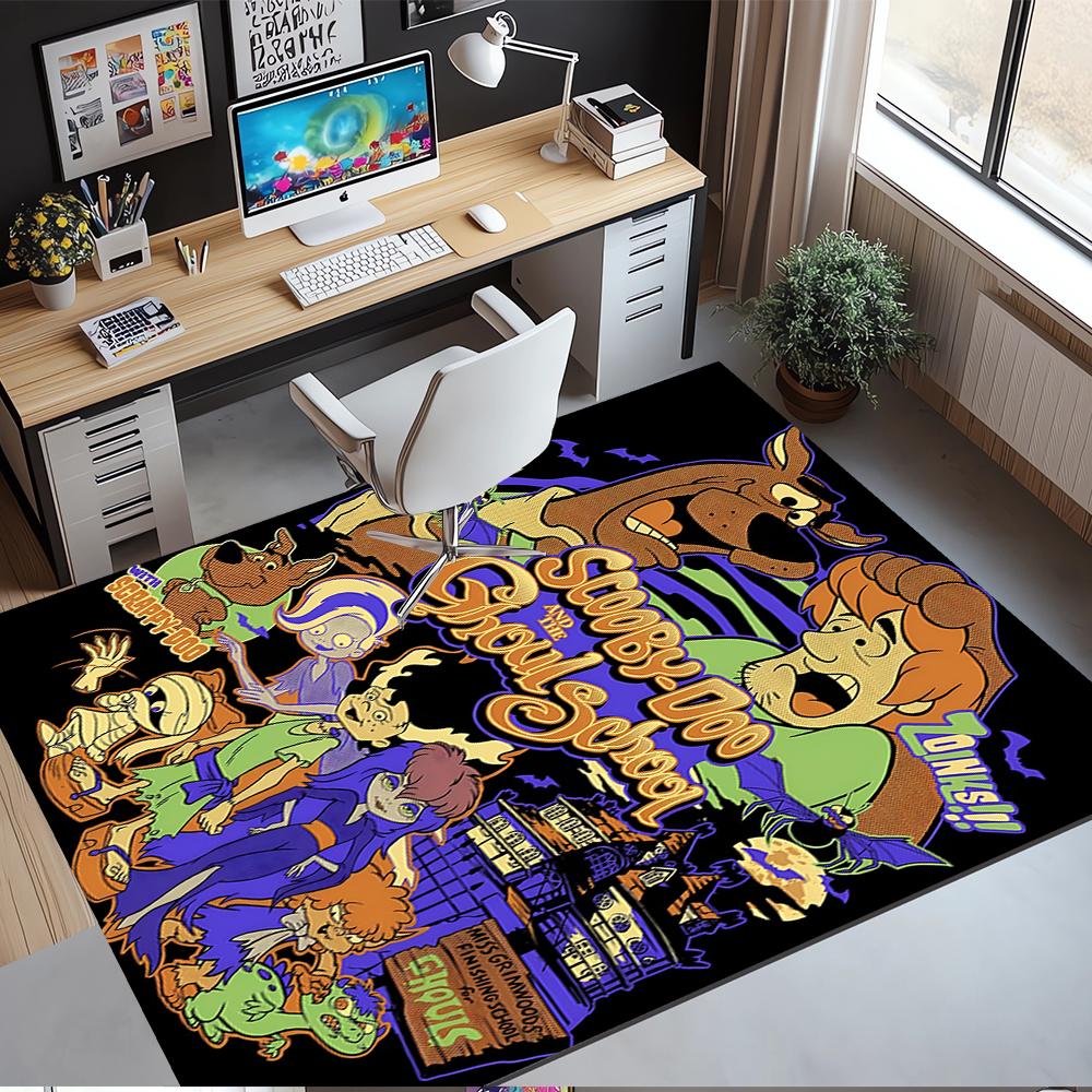 Scooby-Doo Printed Carpet Rug for Office Chair Living Room Bedroom Kitchen Room Decor Gifts