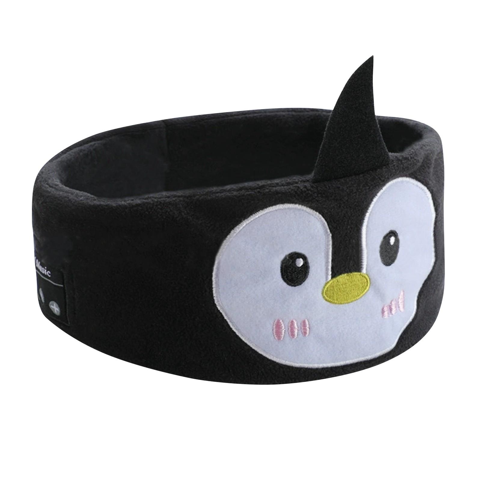 

Детские беспроводные Bluetooth-наушники для сна, симпатичная повязка на голову с маской для глаз в виде животного One Size чёрный