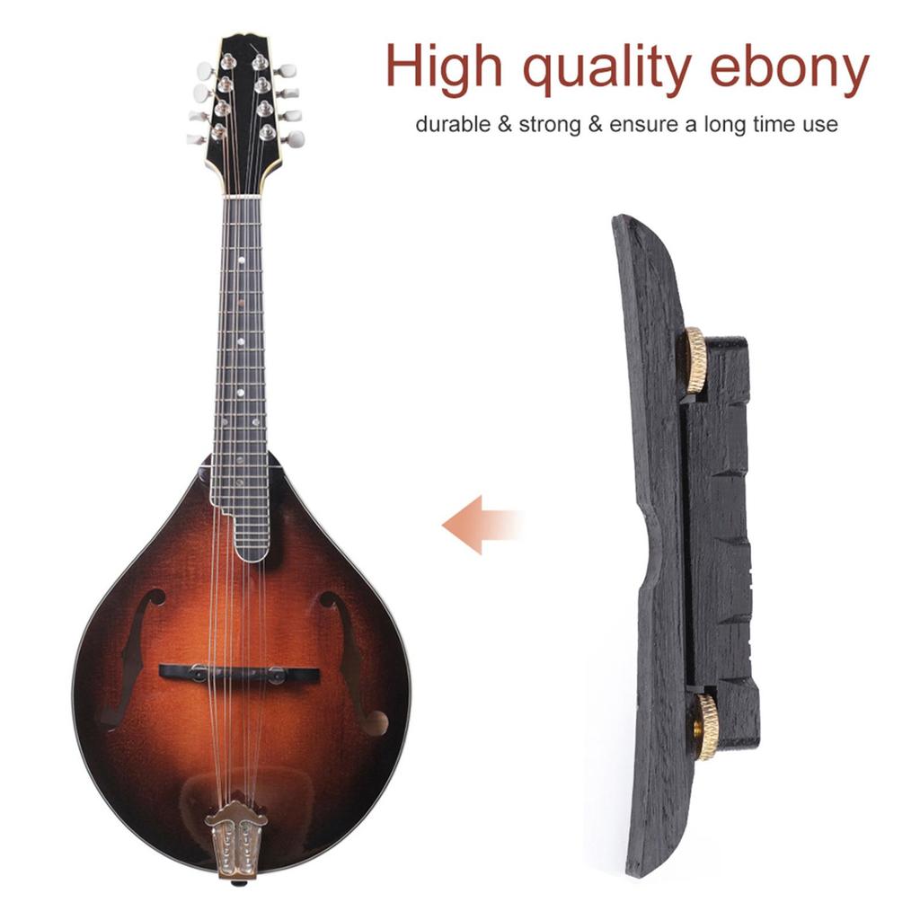 High Quality Adjustable Ebony Bridge for Mandolin Musical Accessory