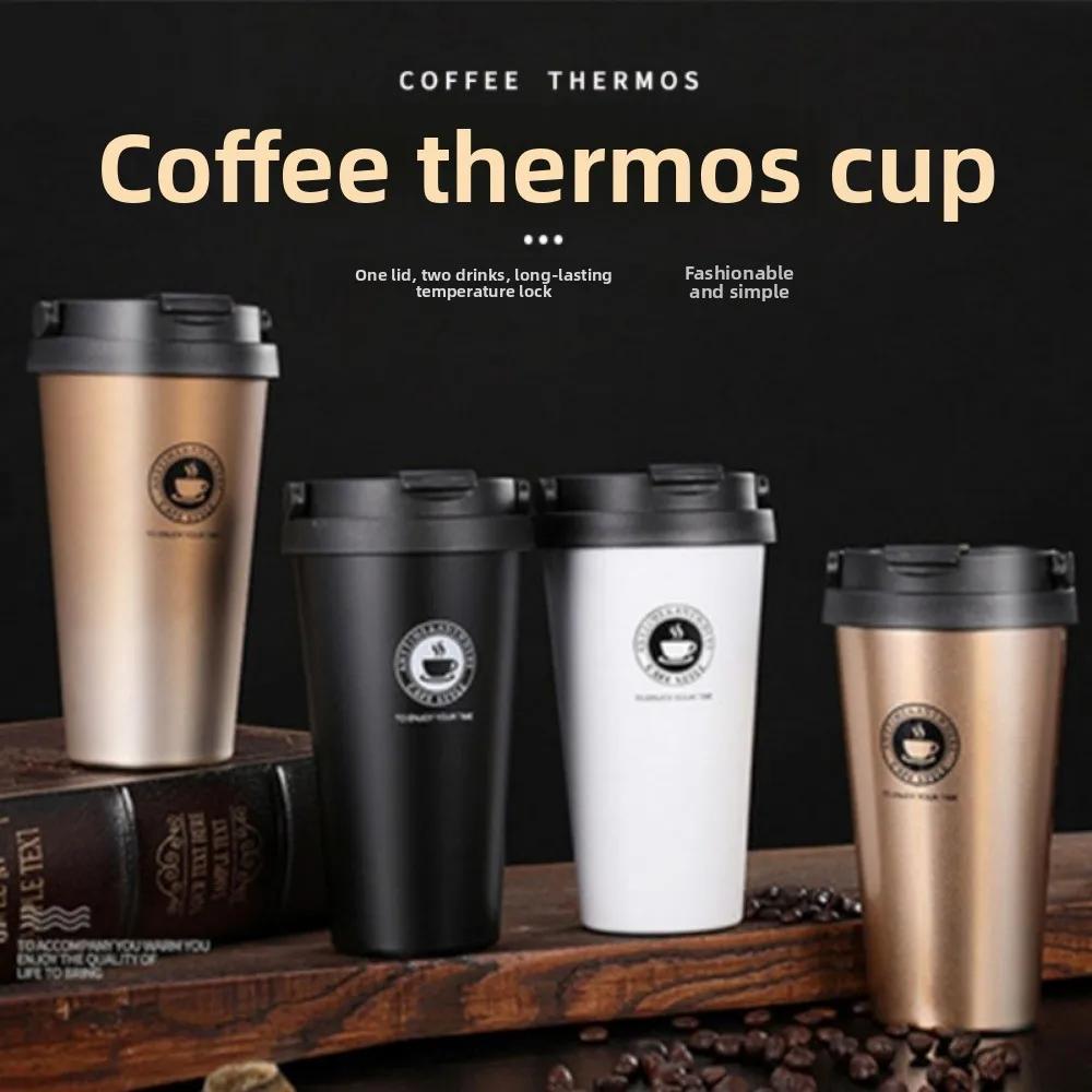 2025 Vacuum Stainless Steel Coffee Cup, Creative Handle Insulated Cup, Vacuum Portable Car Cup, Suitable for Outdoor Office Use