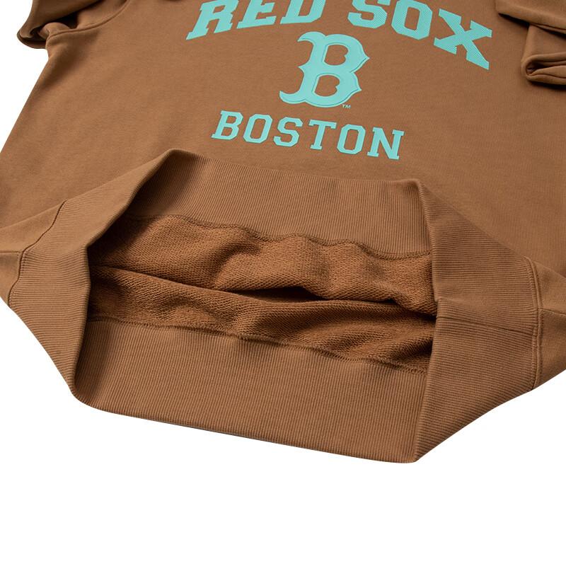New MLB Boston Red Sox Sweatshirt Unisex Dark Beige 3AMTV0134-43BGD